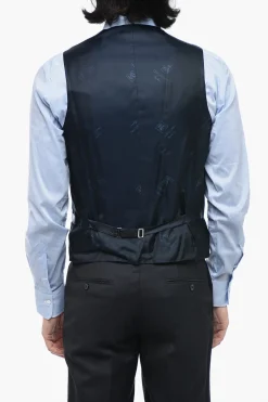 Discount CERIMONIA Abito 3 Pezzi in Misto Lana Pin Point Uomo Completi