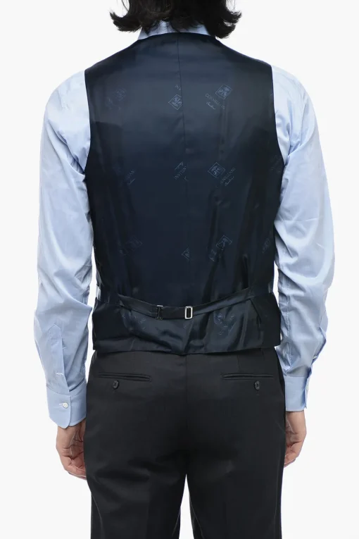 Discount CERIMONIA Abito 3 Pezzi in Misto Lana Pin Point Uomo Completi