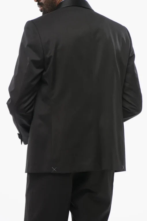 CERIMONIA Abito Tre Pezzi in Lana Vergine con Rever a Scialle in Satin>Nino Danieli Best