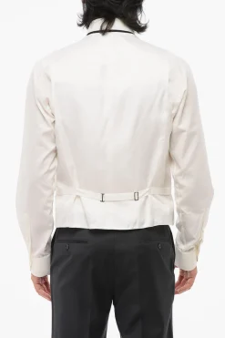 Sale CERIMONIA ACADEMY Gilet in Raso di Seta Testurizzato Uomo Giacche