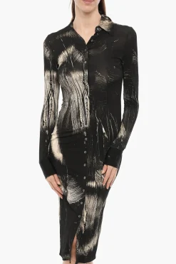 Best Chemisier a Fantasia a Maniche Lunghe Donna Vestiti