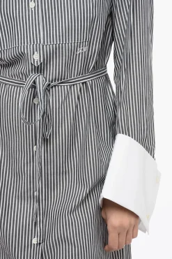 Chemisier a Righe Asimmetrico con Maxi Polsini></noscript>J.W.Anderson Outlet