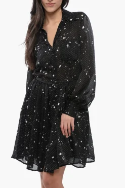 Chemisier GATHERED in Chiffon a Pois></noscript>Dsquared2 Fashion