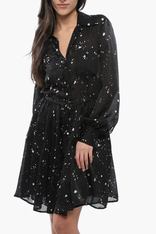 Chemisier GATHERED in Chiffon a Pois>Dsquared2 Fashion