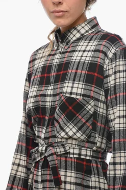 Discount Chemisier HERITAGE GAUZE in Misto Lana con Cintura Donna Vestiti