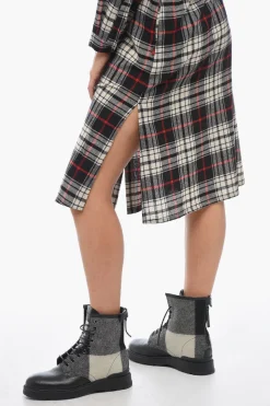 Discount Chemisier HERITAGE GAUZE in Misto Lana con Cintura Donna Vestiti