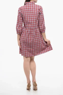Chemisier in Cotone Plaid Check con Maniche 3/4>Woolrich Hot