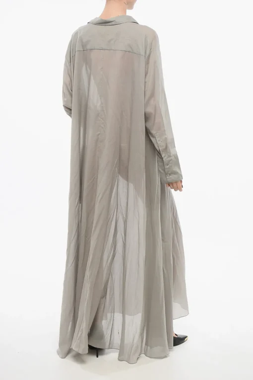 Clearance Chemisier Svasato con Abottonatura Nascosta Donna Vestiti
