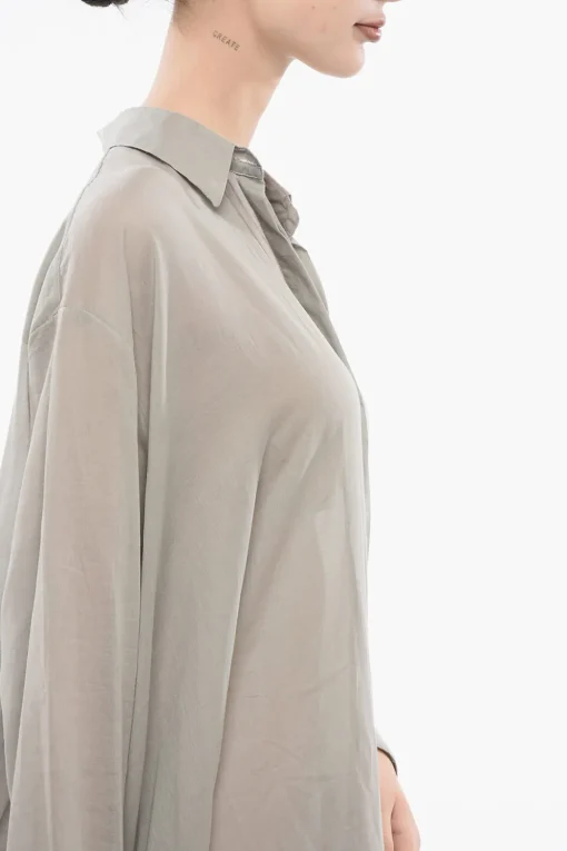 Clearance Chemisier Svasato con Abottonatura Nascosta Donna Vestiti