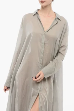 Clearance Chemisier Svasato con Abottonatura Nascosta Donna Vestiti