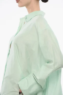 New Chemisier Svasato con Abottonatura Nascosta Donna Vestiti
