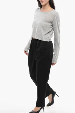 Best Chino MILITARY Con Vita Elastichizzata Donna Pantaloni