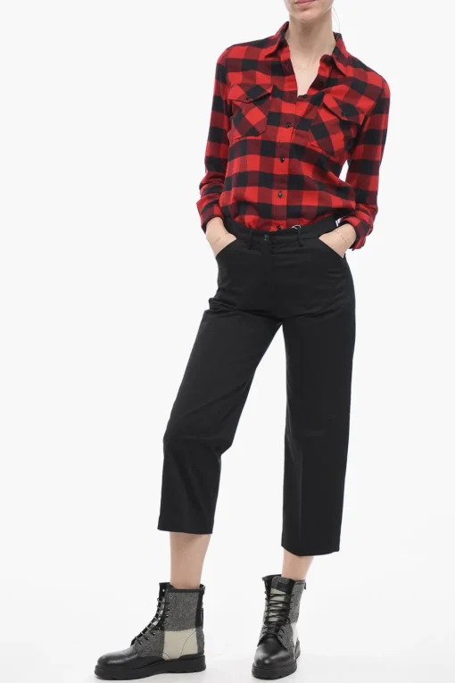 Best Chino MILITARY Straight Fit Donna Pantaloni