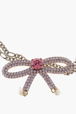 Choker a Catena con Fiocco in Strass>Dsquared2 Fashion