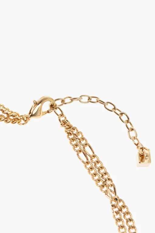 Outlet Choker in Metallo Dorato con Fiocco Impreziosito da Cristalli Swarovski Donna Gioielli