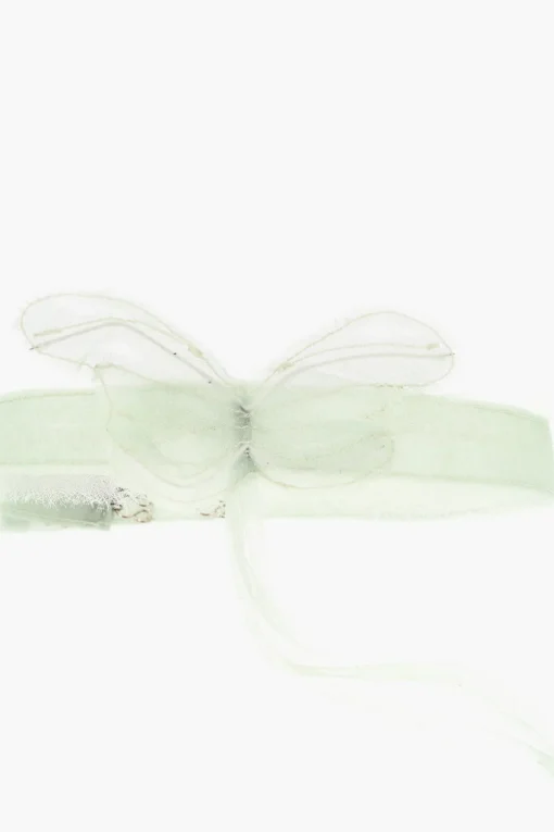 Choker in Organza a Tinta Unita con Dettaglio Farfalla>Dsquared2 Discount
