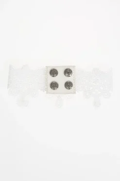 Choker KATHERINE in Pizzo Macrame></noscript>Manokhi Discount