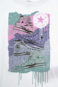 CHUCK TAYLOR ALL STAR T-shirt Girocollo con Stampa Glitter>Converse KIDS Online