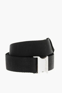 Best Cintura a Nastro con Logo in Lettering 35mm Uomo Cinture