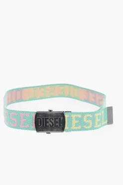 Cintura BONNY in Tessuto con Logo Ricamato 30mm>Diesel Kids Sale