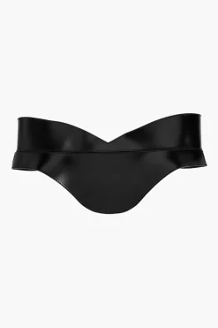 Clearance Cintura da Vita in Pelle con Chiusura Zip 130mm Donna Cinture