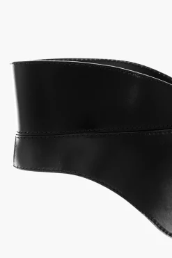 Clearance Cintura da Vita in Pelle con Chiusura Zip 130mm Donna Cinture