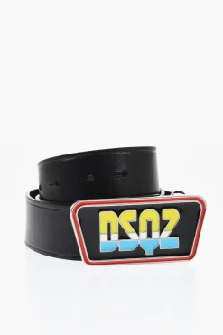 Cintura GAMING in Pelle con Fibbia Logata 40mm>Dsquared2 Sale