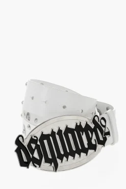 Cintura Grommet in Pelle con Borchie 40mm>Dsquared2 Outlet