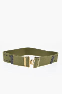 Cintura Grommet in Tessuto con Dettagli Dorati 55mm>Dsquared2 Fashion