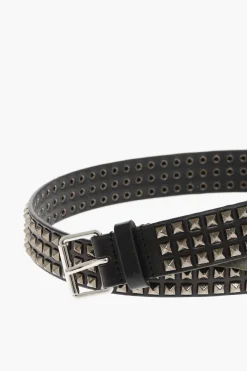 Outlet Cintura ICON in Pelle Borchiata 30mm Uomo Cinture