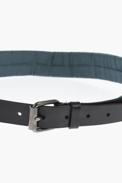 Discount Cintura Imbottita con Dettagli in Pelle Uomo Cinture