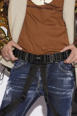 Cintura Imbrago TAPE in Tessuto Logato></noscript>Dsquared2 Discount