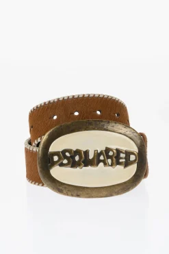 Cintura in Cavallino con Maxi Fibbia Logata 45mm>Dsquared2 Best