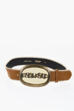 Cintura in Cavallino con Maxi Fibbia Logata 45mm>Dsquared2 Best