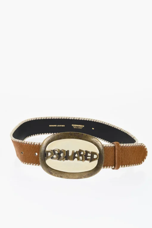 Cintura in Cavallino con Maxi Fibbia Logata 45mm>Dsquared2 Best