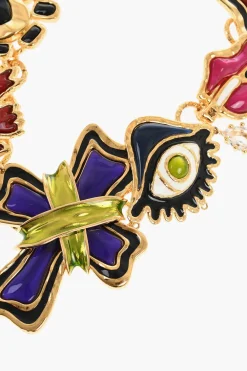 Cintura In Metallo Effetto Dorato con Charms 80mm>Dsquared2 Discount