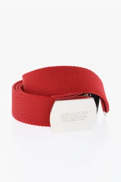 Discount Cintura in Nylon a Tinta Unita con Fibbia Military 30mm Uomo Cinture