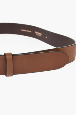 Cintura in Pelle a Tinta Unita con Fibbia Ovale 35mm></noscript>Dsquared2 Best