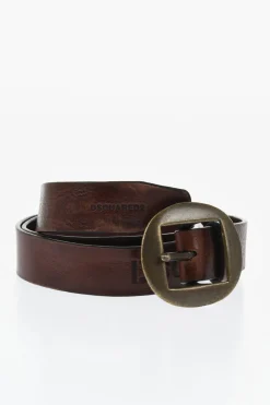Cintura in Pelle a Tinta Unita 30mm>Dsquared2 Outlet