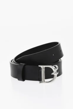 Best Cintura in Pelle a Tinta Unita con Fibbia Anchor Logata 30mm Uomo Cinture