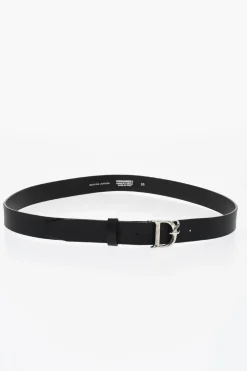 Best Cintura in Pelle a Tinta Unita con Fibbia Anchor Logata 30mm Uomo Cinture