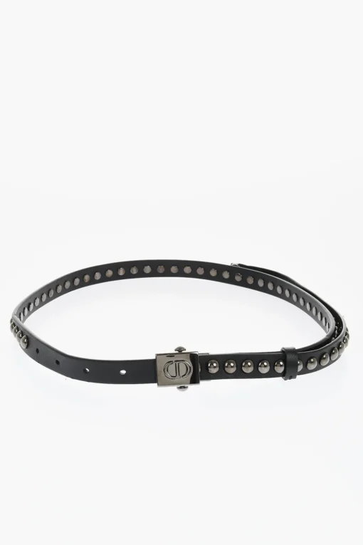 Fashion Cintura In Pelle con Borchie 20mm Donna Cinture