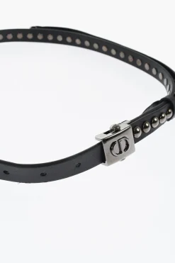 Fashion Cintura In Pelle con Borchie 20mm Donna Cinture