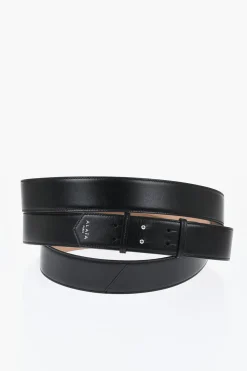 Sale Cintura in Pelle con Chiusura a Bottoni e Manici Donna Cinture