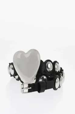 Clearance Cintura in Pelle con Dettagli in Metallo 30mm Donna Cinture