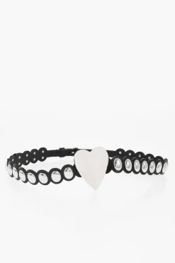 Clearance Cintura in Pelle con Dettagli in Metallo 30mm Donna Cinture