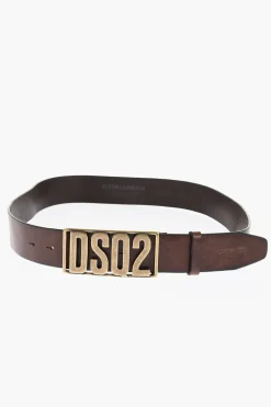 Cintura in Pelle con Fibbia Logata 40mm>Dsquared2 Discount