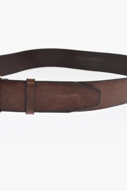 Cintura in Pelle con Fibbia Logata 40mm></noscript>Dsquared2 Discount