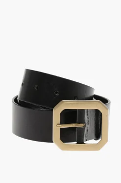 Cintura in Pelle con Fibbia in Ottone 40mm>Dsquared2 New