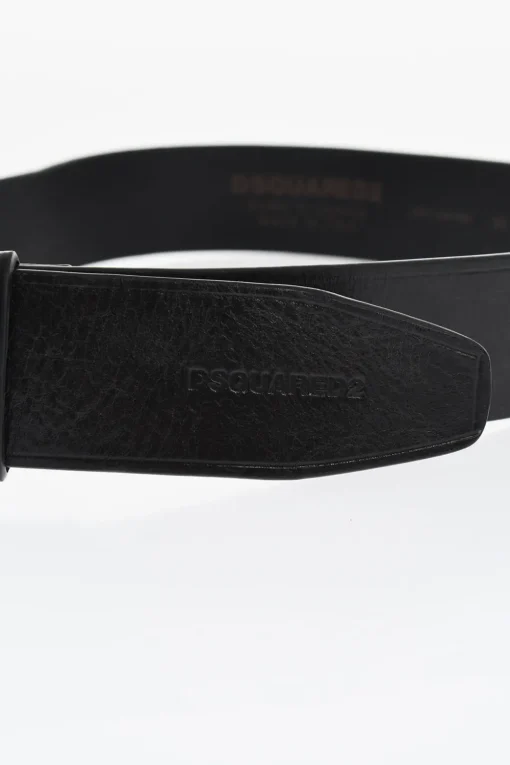 Outlet Cintura in Pelle con Fibbia Glitter a Forma di Stella 40mm Uomo Cinture